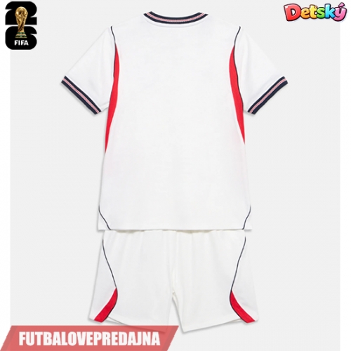 Lacne Dětský Futbalové dres Anglicko MS 2026 Krátky Rukáv - Domáci (+ trenírky)